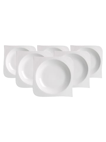 Ritzenhoff & Breker 6er Set Suppenteller Melodie in Weiß ø 21 cm in weiß