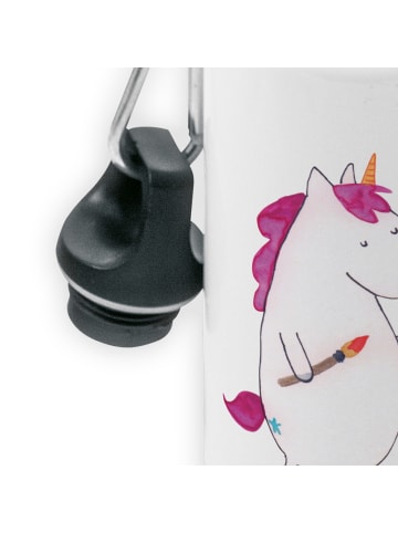 Mr. & Mrs. Panda Kindertrinkflasche Einhorn Künstler ohne Spruch in Weiß