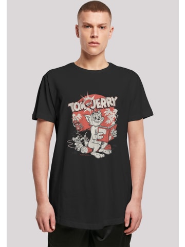 F4NT4STIC Long Cut T-Shirt Tom and Jerry TV Serie Rocket Prank in schwarz