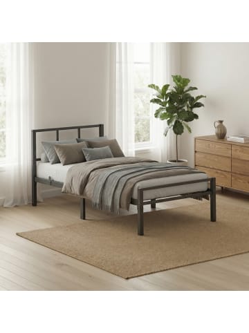 VASAGLE Bettgestell Conner in Schwarz - (B)90 x (H)87 x (T)200 cm
