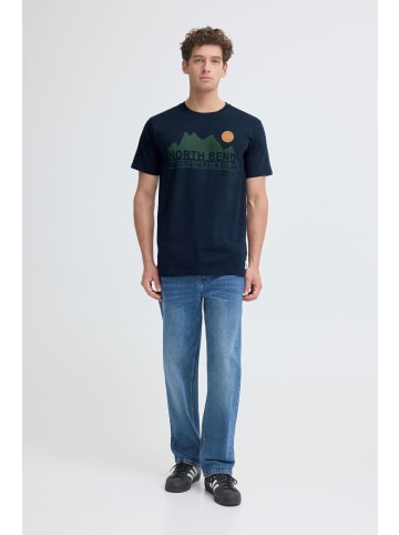 North Bend Rundhalsshirt NBCash in Dunkelblau