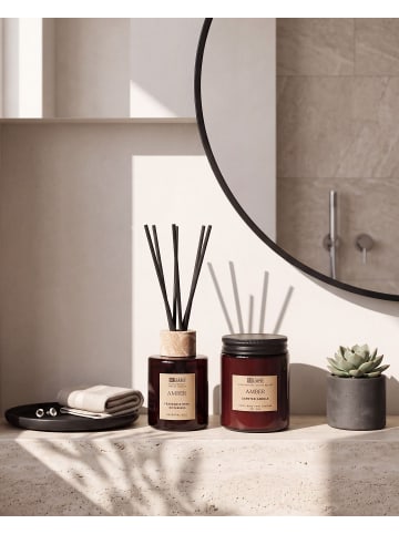 Beliani 2-tlg Duftverteiler mit Dutftstäbchen DARK ELEGANCE in Braun