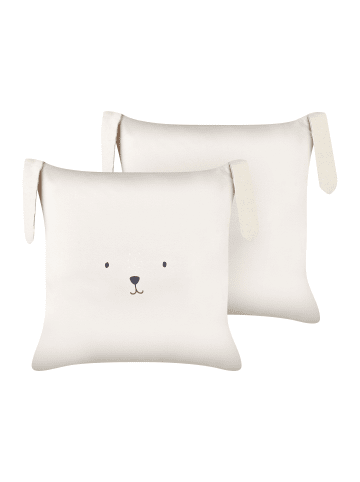 Beliani 2er-Set Dekokissen CONEY in Beige