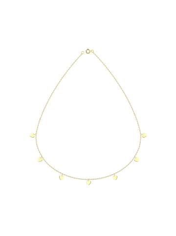 Alexander York Kette PLÄTTCHEN-HERZ in Gold aus 925 Sterling Silber in gold