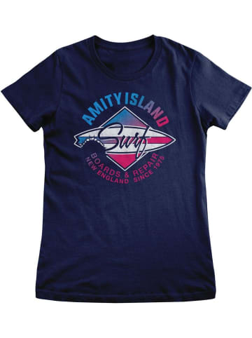 Jaws Shirt "Jaws Boards & Repair Since 1975 Girly Tee" in Blau