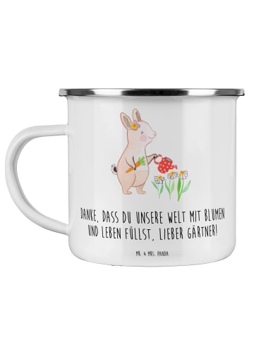 Mr. & Mrs. Panda Tasse Gärtner Dankeschön mit Spruch in Weiß