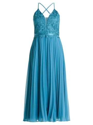 Vera Mont Abendkleid mit Stickerei in Shiny Bluestone