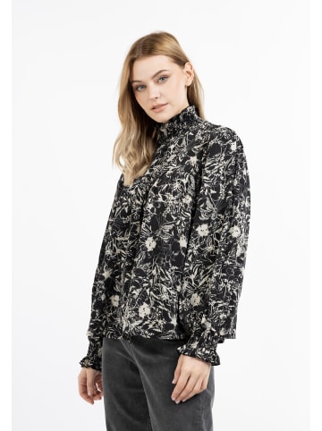 DreiMaster Damen Blusenshirt in Schwarz Mehrfarbig