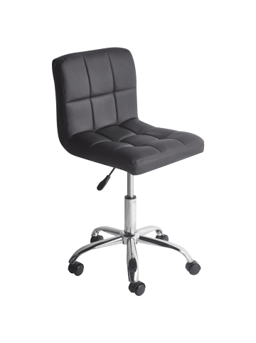 Beliani Bürostuhl MARION in Schwarz/Silber - (W) 42 x (H) 77 x (L) 43 cm