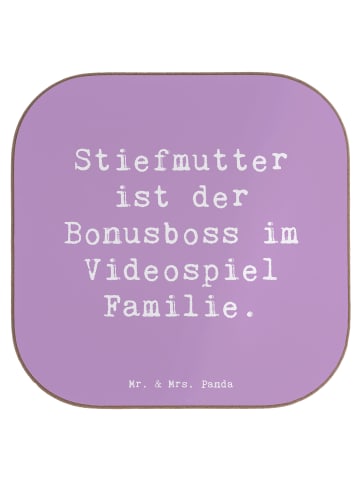 Mr. & Mrs. Panda Glasuntersetzer Spruch Stiefmutter Bonusboss mi... in Lavendeltraum
