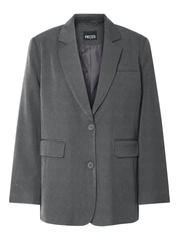 Pieces Oversize-Blazer in Dark Grey Melange