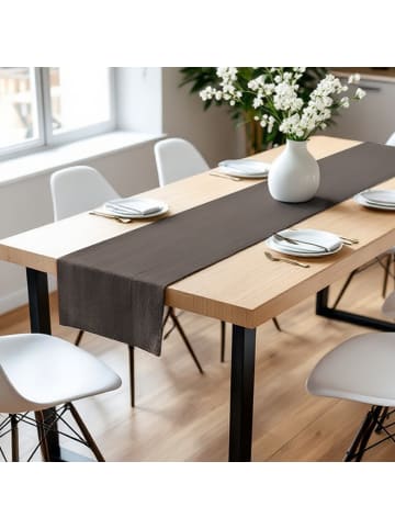 Tom Tailor Blickdichter Tischläufer DOVE in Dunkelgrau