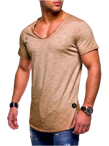 behype T-Shirt NUKE in beige (wash)