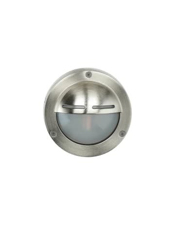 Licht-Erlebnisse Außen Wandlampe Ø 14 x (H)14 cm in Nickel matt