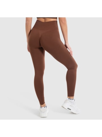 SMILODOX Leggings Amaze Scrunch Pro in Hellbraun