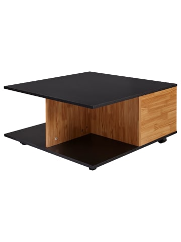 KADIMA DESIGN Design Couchtisch 70x70 Anthrazit/Sandeiche, Wohnzimmertisch in Braun-Schwarz