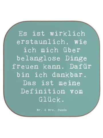 Mr. & Mrs. Panda Untersetzer Glas Spruch Dankbarkeit für kleine ... in Meeresbrise