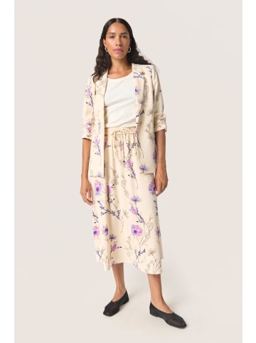 Soaked in Luxury Blazer SLShirley Casual fit in Whitecap Gray Floral Print