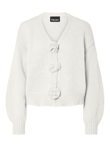 Pieces Strickjacke in Cloud Dancer