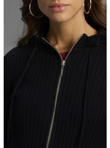Laura Scott Kapuzenstrickjacke in schwarz