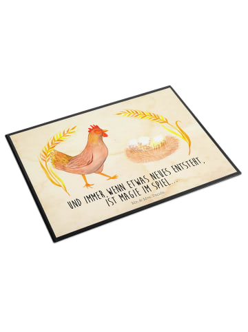 Mr. & Mrs. Panda Schreibtischunterlage Huhn Stolz mit Spruch in Vintage
