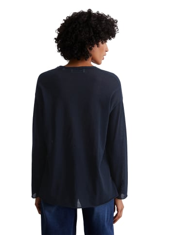Marc O'Polo Feinstrick-Pullover loose in Dark Navy