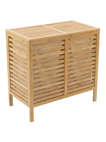 NUXIO Doppelter Wäschekorb, 90 l in Naturalny, (B) 40 x (H) 58,5 x (L) 60 cm