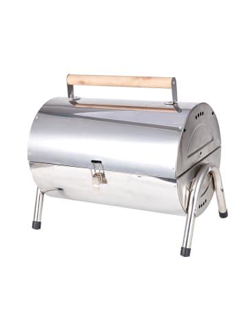 relaxdays Tischgrill in Silber - (B)41,5 x (H)35 x (T)24,5cm