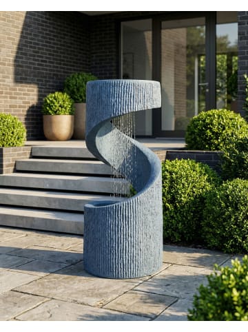 Beliani Gartenbrunnen WINX in Grau - (W) 35 x (H) 80 x (L) 35 cm