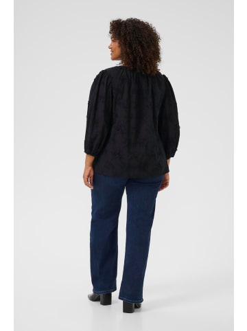 KAFFE curve Langarm - Hemd KClaima Regular fit in Black Deep