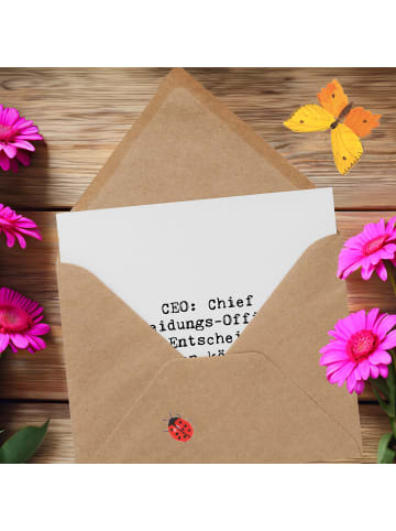 Mr. & Mrs. Panda Einladungskarte Spruch ZeichenO Entscheidungen mit S... in Weiß