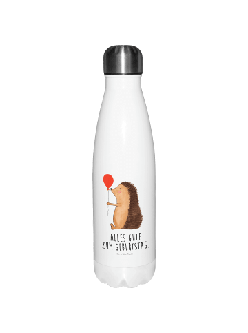 Mr. & Mrs. Panda Getränkeflasche Igel Luftballon mit Spruch in Weiß