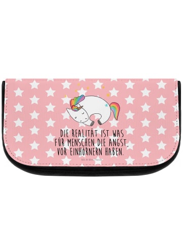 Mr. & Mrs. Panda Kulturtasche Einhorn Nacht mit Spruch in Rot Pastell