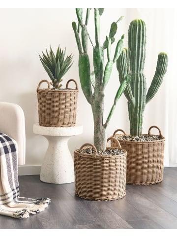 Beliani 3er-Set Outdoor Blumentopf PENDULA in