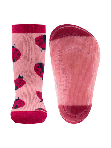 ewers Stoppersocken Marienkäfer in ice pink