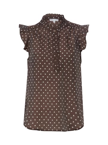 Marie Lund Bluse in schoko weiß - 0002