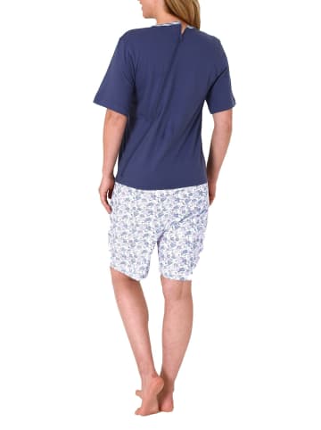 NORMANN Pflegeoverall kurzarm Reissverschluss - 61103 in blau