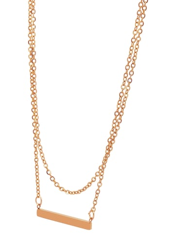 Adeliás Damen Halskette aus Edelstahl 43 cm in gold