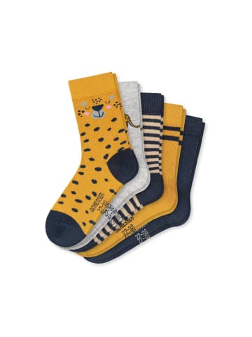 Schiesser Socken 5er Pack in Gelb/Dunkelblau