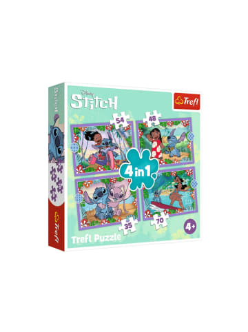 4-in-1-Puzzle Crazy Day Lilo and Stitch Trefl 34633