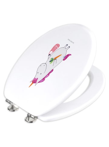 Mr. & Mrs. Panda WC Brille Einhorn Gemüse ohne Spruch in Weiß