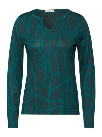 Cecil Langarmshirt in petrol green