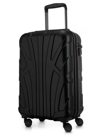 suitline Handgepäckkoffer 55x35x20 cm Carry-On 55cm Hartschale 34 L in Schwarz