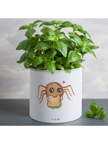 Mr. & Mrs. Panda XL Blumentopf Spinne Agathe Sandwich ohne Spruch in Weiß