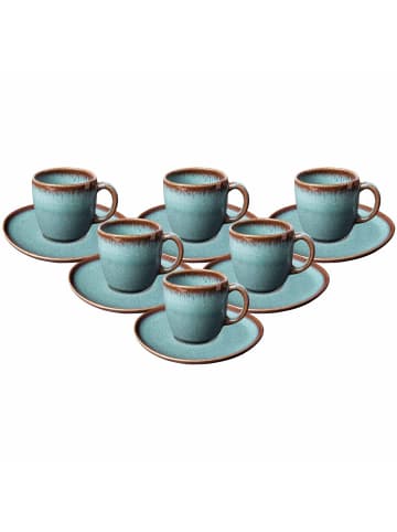 like. by Villeroy & Boch 6er Set Kaffeetassen mit Untertassen Lave 190 ml in Glacé