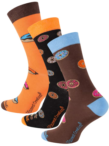 Vincent Creation® DONUT Socken 3 Paar - One Size in Bunt