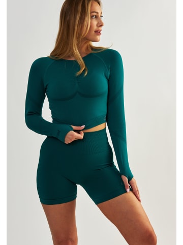 BeShaped Langarmshirt Power Up! in Dark green