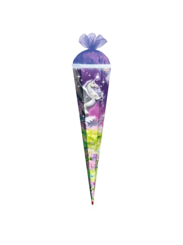 ROTH Schultüte groß Magic Pegasus 85 cm, Glitter Glitzerborte in Bunt