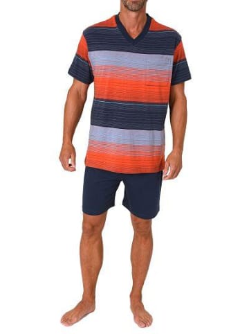 NORMANN kurzarm Schlafanzug Shorty Pyjama - 80500 in rot