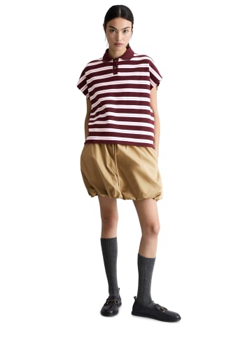 Marc O'Polo DENIM Gestreiftes Poloshirt wide in Dark Red